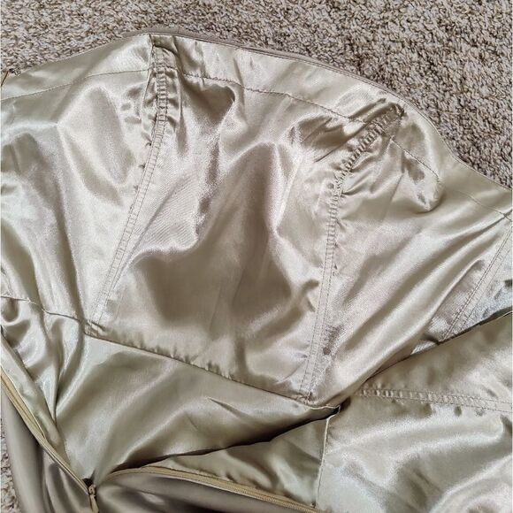 New One-Shoulder 2 ways to wear, Beaded Satin twill & Chiffon Gown - Picture 12 of 15